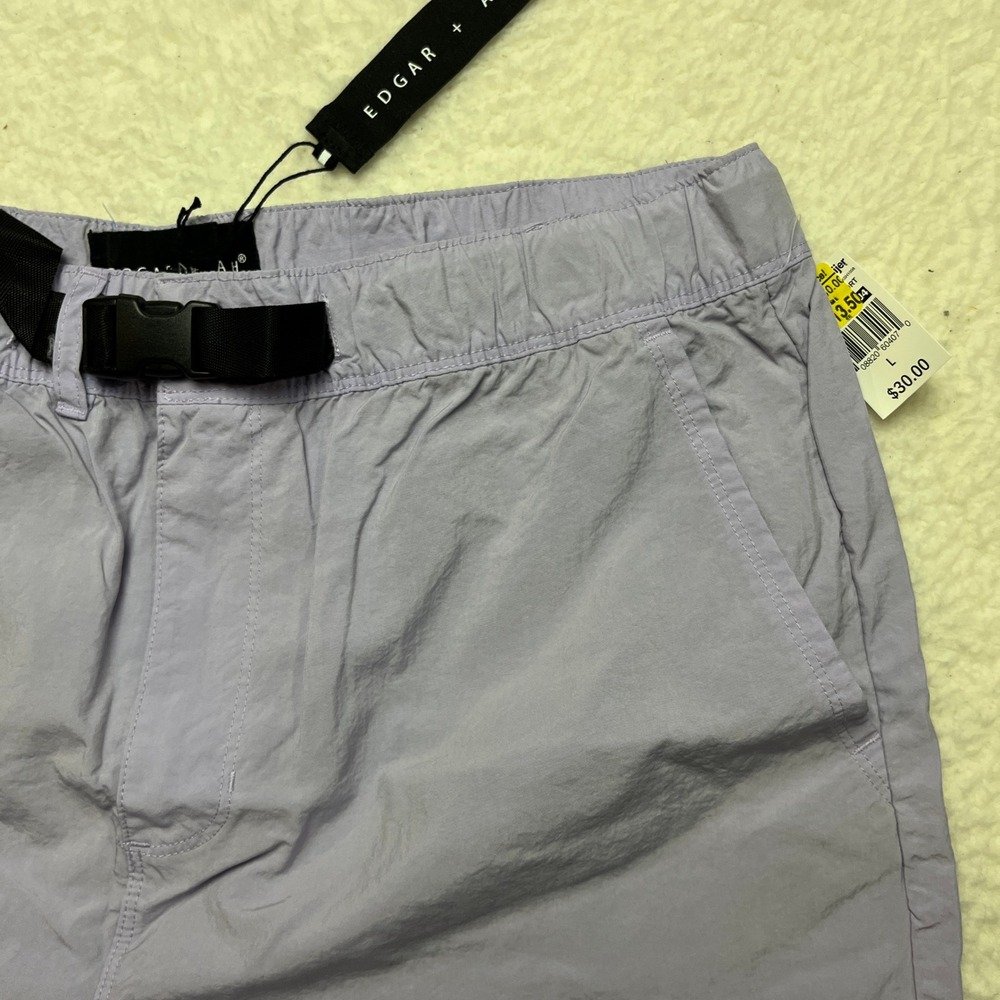 Edgar + Ash Shorts Mens‎ L Purple Nylon Belted Utility Gorpcore Active 4026